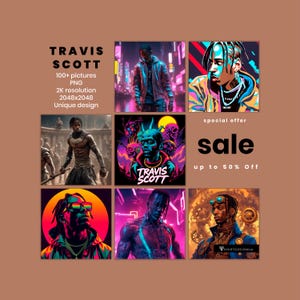 100+ Travis Scott Designs | Digital PNG Files | 2K Resolution 2024x2024