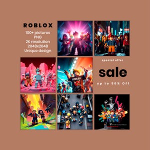 100+ Roblox Designs | Digital PNG Files | 2K Resolution 2024x2024
