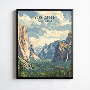 Yosemite National Park Poster, Print, Wall Art, California Nature Prints, Nature Inspired Wall Art, Hanging Wall Decor, Mountain Poster