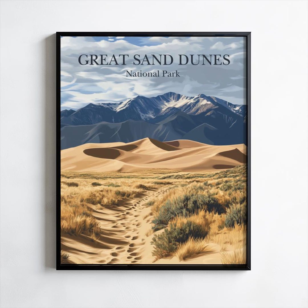 Great Sand Dunes National Park Poster Print, Wall Art, Colorado Print ...