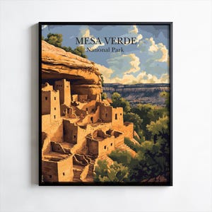 Mesa Verde National Park Poster, Print, Wall Art, Colorado Print, Scenic Travel Wall Art, Hanging Wall Decor, Nature Prints, Canyon Prints