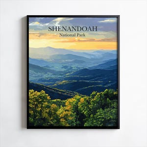 Shenandoah Poster, Print, Wall Art, Virginia Print, Scenic Travel Wall Art, Hanging Wall Decor, Nature Prints, Blue Ridge Mountain Prints
