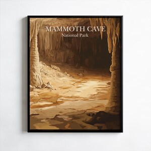 Mammoth Cave National Park Poster, Print, Wall Art, Kentucky Print, Scenic Travel Wall Art, Hanging Wall Decor, Nature Prints, Cave Print