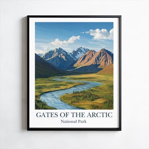 Gates of the arctic National Park Poster, Print, Wall Art, Alaska Poster, Nature Inspired Wall Decor, Home Wall Decor, Adventure Poster