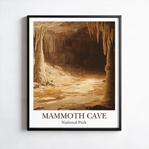Mammoth Cave National Park Poster, Print, Wall Art, Kentucky Poster, Nature Inspired Home Wall Decor, Adventure Poster, Cave Print/Poster