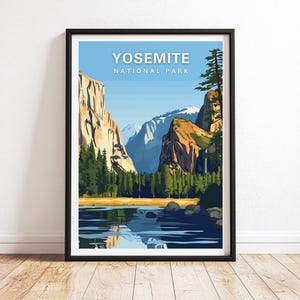 Yosemite National Park Poster Yosemite California Art California Travel Poster Yosemite Wall Art California National Park Gift Yosemite Art