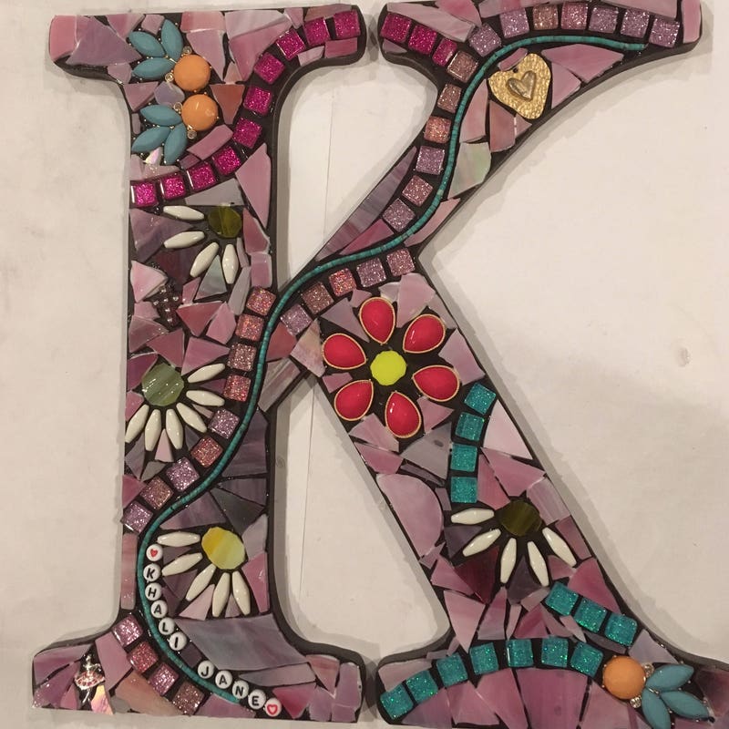 Mosaic Initial - Etsy