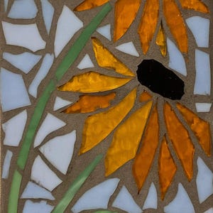 DIY Mosaic Sunflower Kit, Glass Mosaic Kit, Craft Kit, Mosaic Stained glass kit, DIY for Adults