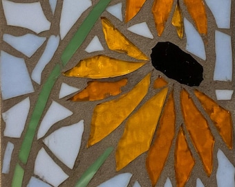 DIY Mosaic Sunflower Kit: Stained Glass Craft Kit for Adults