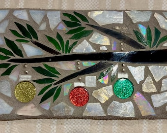 DIY Mosaic Evergreen Branch Kit: Stained Glass Art Craft