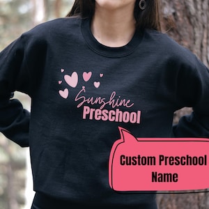 Personalized Preschool Teacher Sweatshirt, Cute Teacher Sweatshirt, Gift for Preschool Teacher, PreK Teacher Gift,Preschool Teacher Crewneck