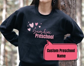 Personalized Preschool Teacher Sweatshirt, Cute Teacher Sweatshirt, Gift for Preschool Teacher, PreK Teacher Gift,Preschool Teacher Crewneck