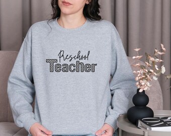 Sweatshirt voor kleuterjuf Cadeau voor kleuterleraar Pre K-leraar cadeau kleuterleraar Crewneck Preschool Sweat Shirt voor leraar
