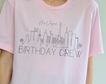 Birthday Crew Unisex Jersey Tee, Vegas Birthday Trip, Girls Vegas Trip, Birthday Crew Matching Shirt, Vegas Birthday Trip Shirts, Vegas Trip