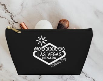 Bolsa de accesorios "Bienvenido a Las Vegas", neceser de viaje, regalo de cumpleaños, viaje de cumpleaños a Las Vegas, neceser de maquillaje para cumpleaños en Las Vegas, viaje de hermanas 2025