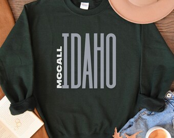 Bluza Idaho Idaho Apparel Idaho Pullover Idaho Gift Bluza turystyczna McCall Idaho Bluza kempingowa Idaho pamiątka Bluza z okrągłym dekoltem