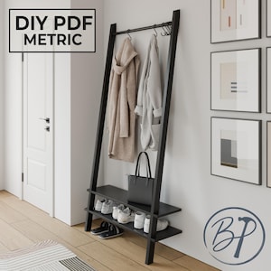 DIY Shoe Coat Rack Plan, Woodworking PDF, Digital Download