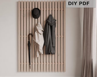 Coat Rack, DIY, Clothes Rack, Hatrack, Digital Woodworking Plans inch