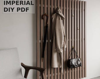 Coat Rack, DIY, Clothes Rack, Hatrack, Digital Woodworking Plans inch