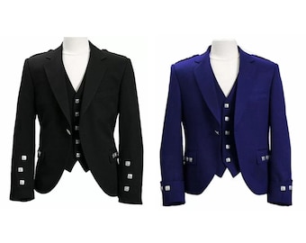 Schottische GORDON Kleid Tartan Jacke - Argyll Jacke Und Weste - Premium Maßanfertigung Kilt Jacke - 100% Acryl - Weihnachtsgeschenk