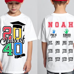 Class of 2040 handprint PNG, Class of 2040 grow with me PNG, Class of 2040 PNG, Grow with me shirt png