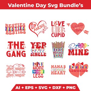 Paquete SVG PNG de San Valentín bohemio: lindas citas románticas para Cricut y manualidades de sublimación