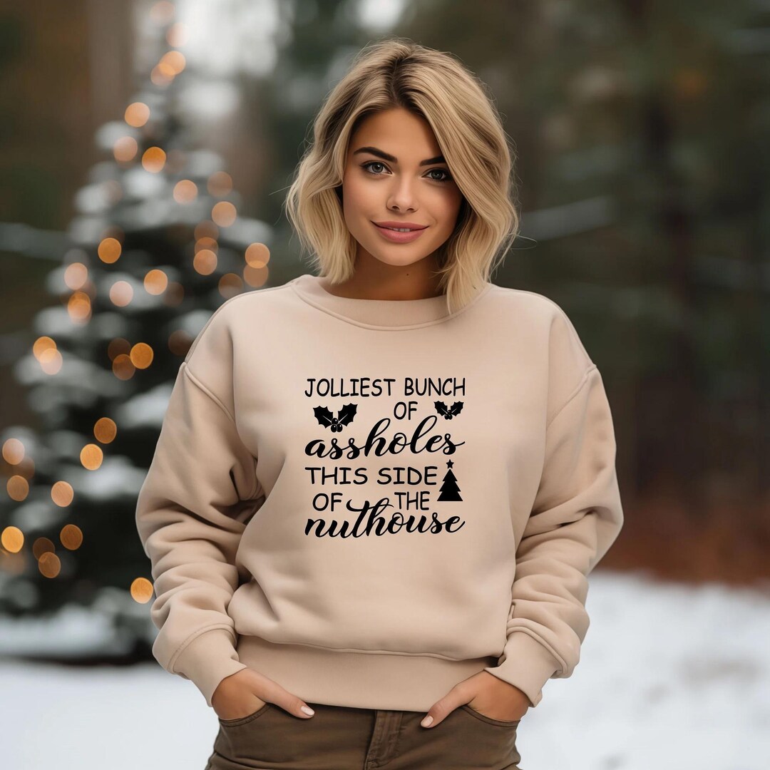 Jolliest Bunch of Assholes Funny Christmas PNG for Ugly Sweater ...