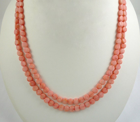 Long Red Coral Necklace Genuine Red Bamboo Coral Necklace 35-inch
