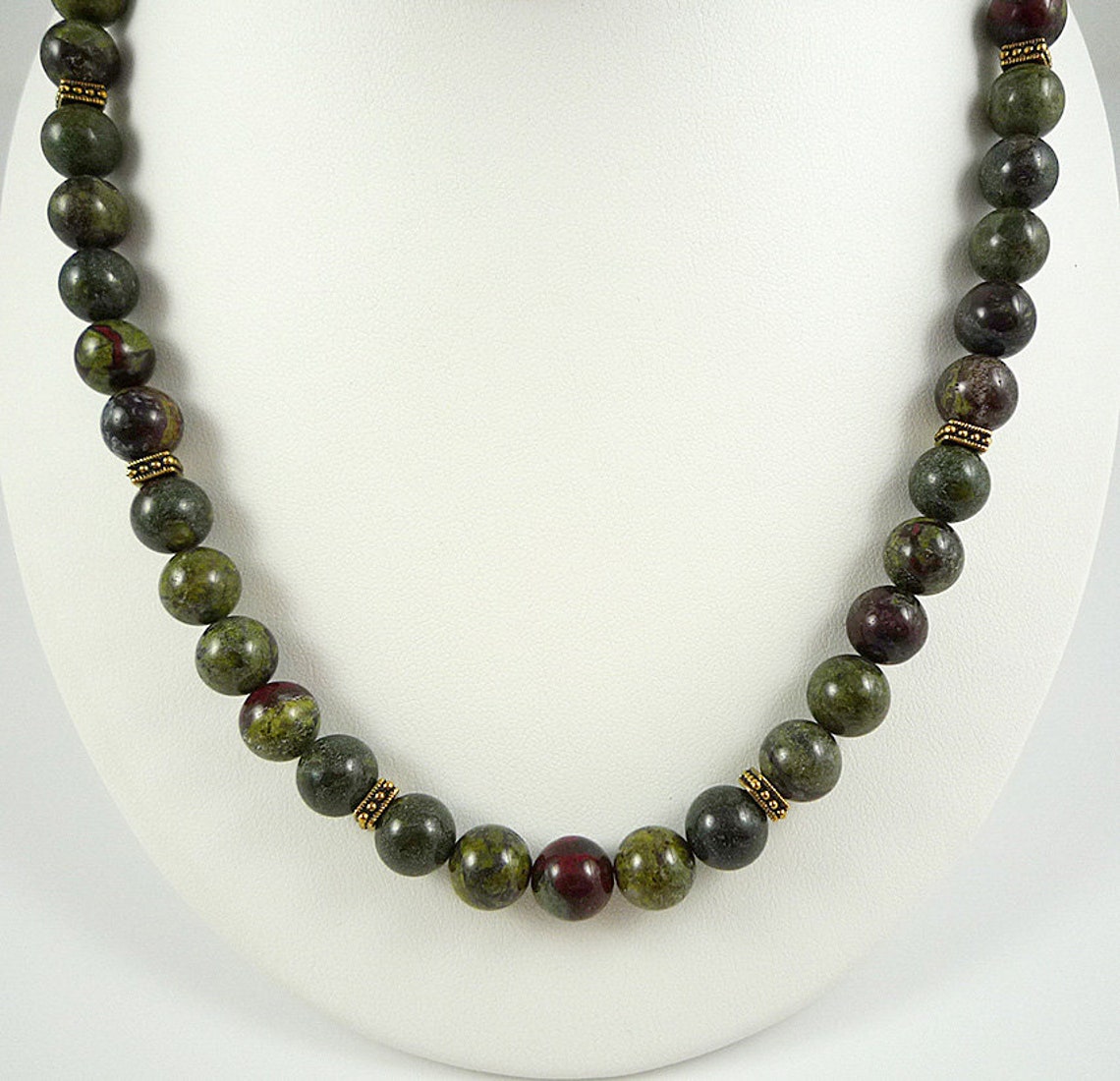 Jasper Necklace Jasper Bead Necklace Aqua Terra Jasper Etsy