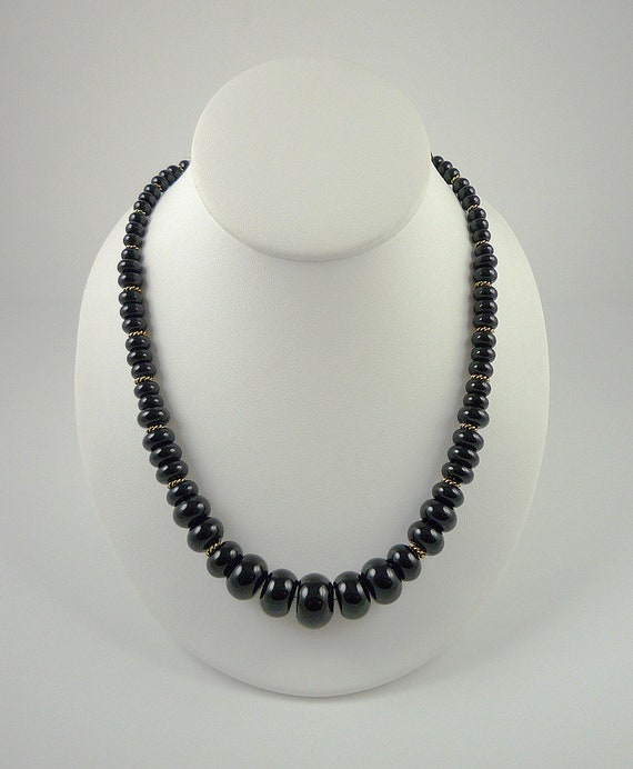 ★人気★【VINTAGE HOLLYWOOD】★Black Stone Beads Necklac.e★ MUSINSA | VINTAGE HOLLYWOOD Black Stone Beads Necklace