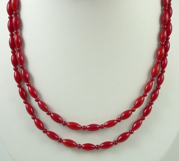 Bright cheap coral necklace