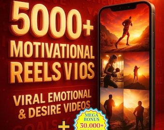 5000+ Motivierende Reels PLR MRR für Instagram TikTok Faceless Videos