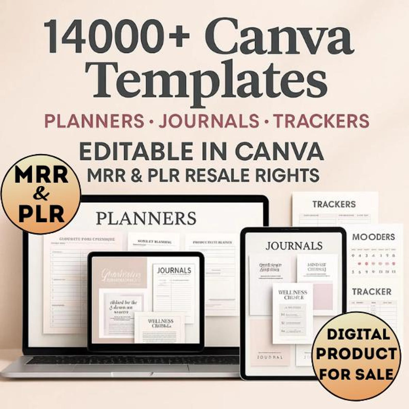14000+ Canva Templates Mega Bundle | Planners, Journals, Trackers (PLR ...