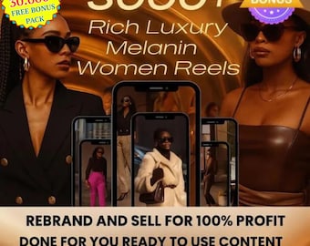 Lyxigt Melanin Reels-paket: 3000+ virala videor, e-böcker, mallar (digital nedladdning)