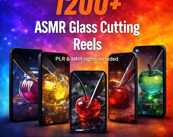 ASMR Glass Cutting Reels | Viral TikTok, Instagram, YouTube (Digital Download, PLR & MRR Rights