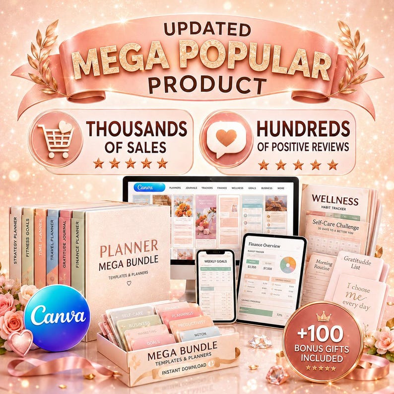 20,500+ Canva Templates Mega Collection, Editable Digital Planner ...