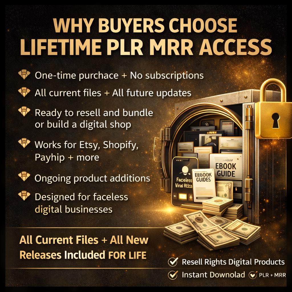 Ultimate PLR MRR Business Vault | Massive Digital Products Collection ...