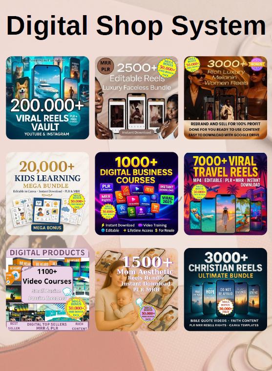 Full Digital Store Access | Lifetime PLR MRR Products | All Current ...