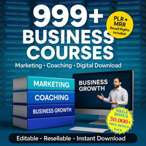 999+ Business Video Courses Bundle: PLR & MRR Resell Rights (Digital Download)