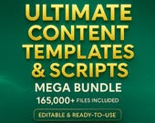AI Content Templates Mega Bundle: 165,000+ Editable Marketing Files (PLR/MRR Digital Download)