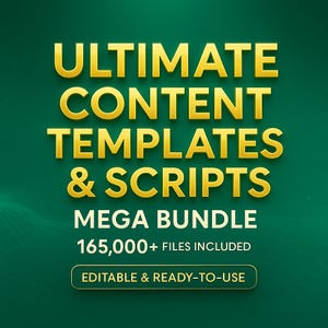 Bearbeitbare KI-Inhaltsvorlagen: Social Media & Marketing Toolkit (PLR)