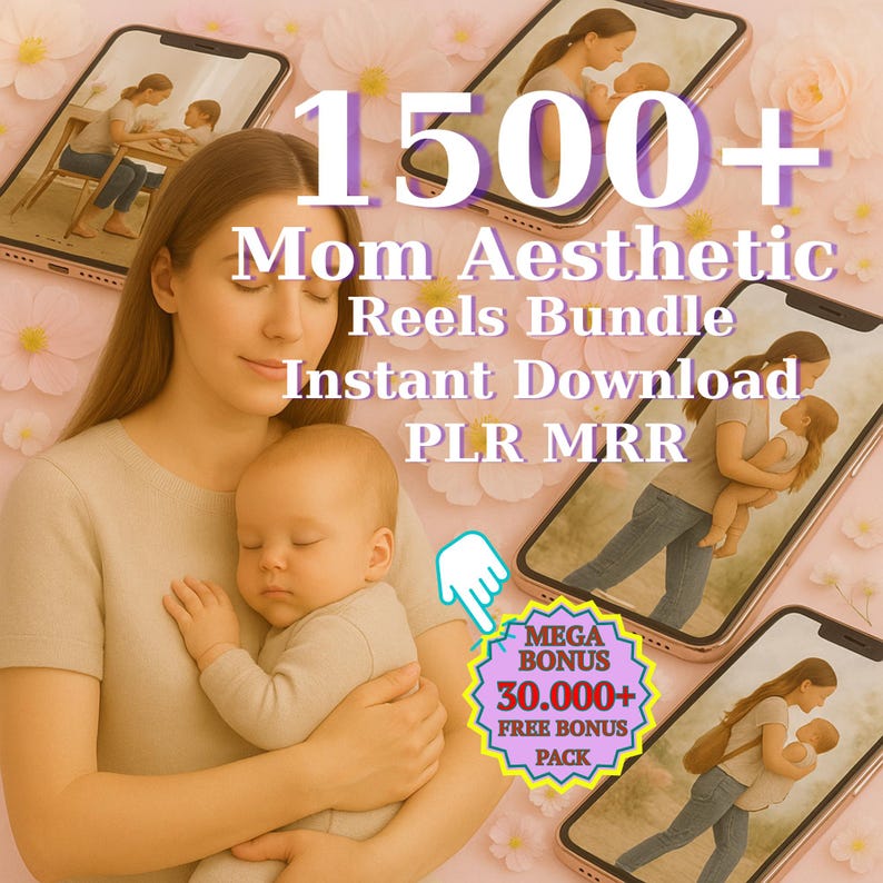 1500+ Mom Life Reels-paket | Ansiktslösa Canva-mallar | PLR MRR-återförsäljningsrättigheter bild 2