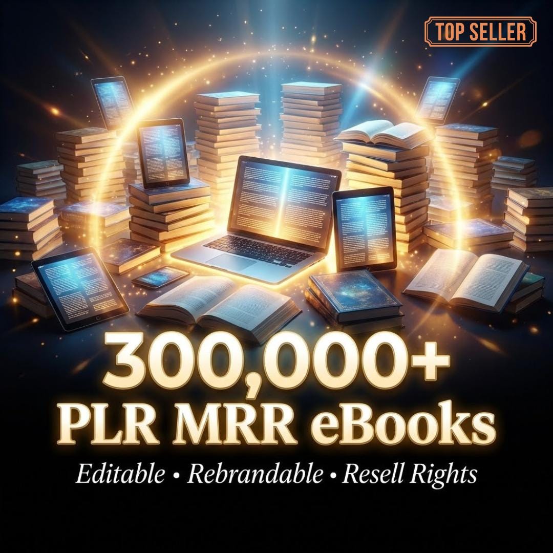 300,000+ PLR MRR Ebooks for Resale – Editable Digital Library to Build ...