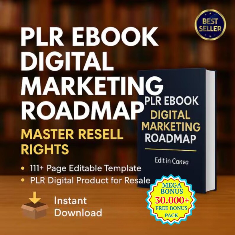 Digital Marketing Ebook With Master Resell Rights | PLR Template for ...