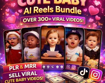 AI Baby Reels Bundle | 300+ Viral Videos (PLR MRR)