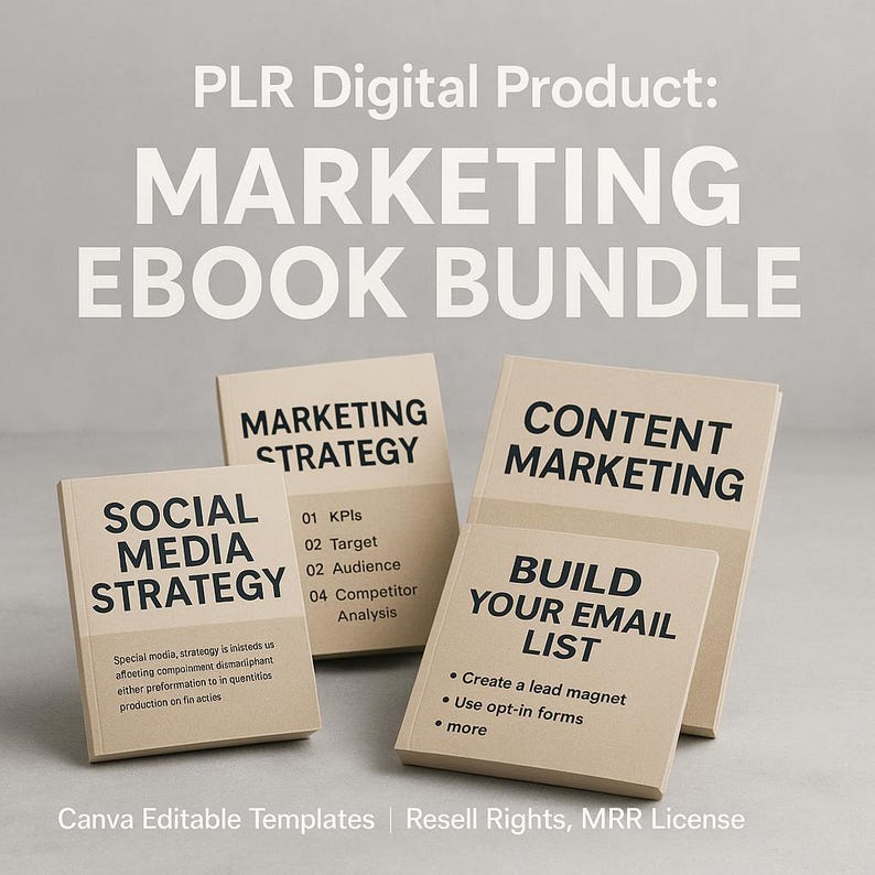 PLR MRR Editable Digital Marketing Ebook Template for Canva | Business ...
