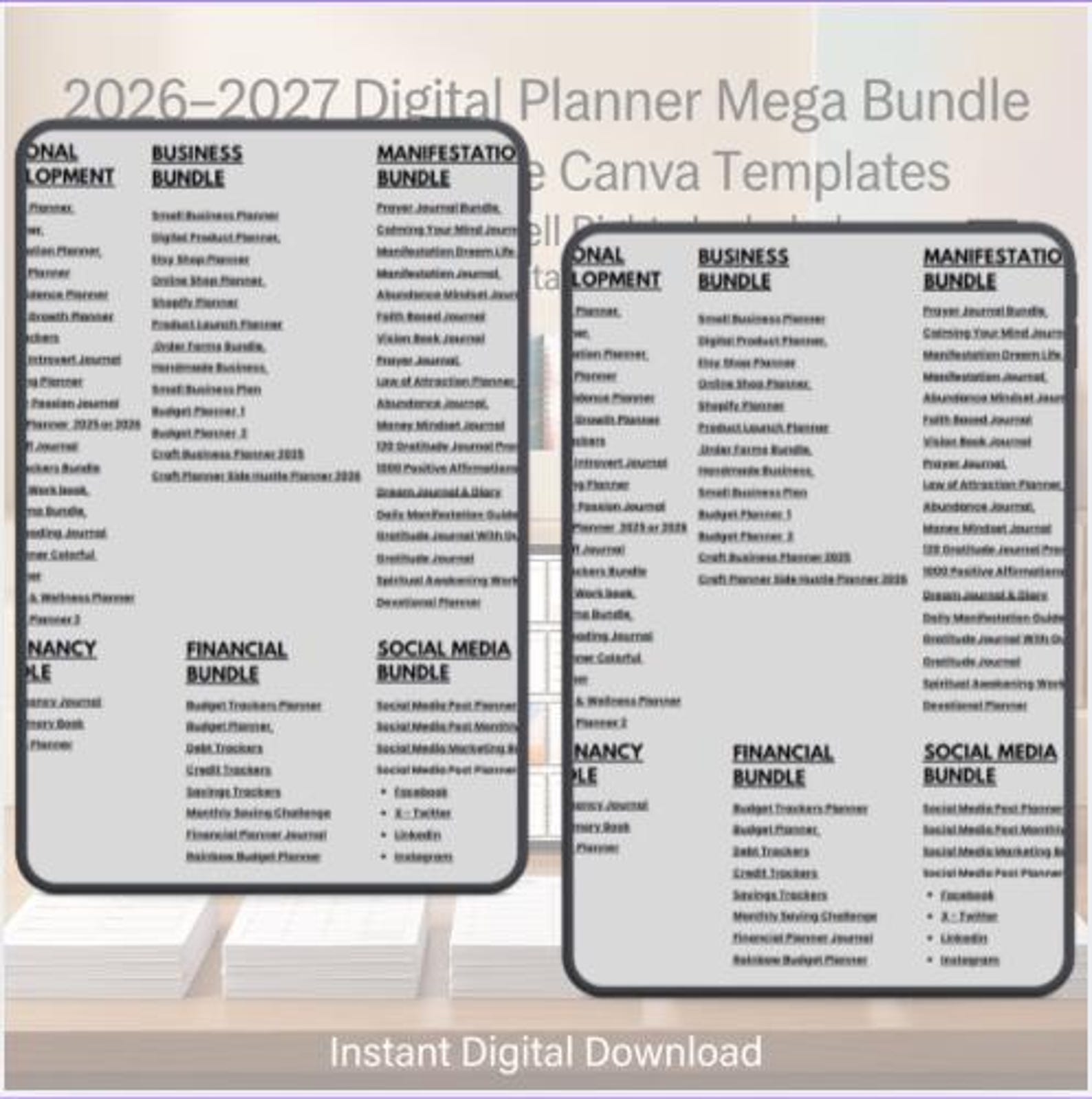 2026-2027 Digital Planner Mega Bundle – 50,000+ Canva Templates, PLR ...