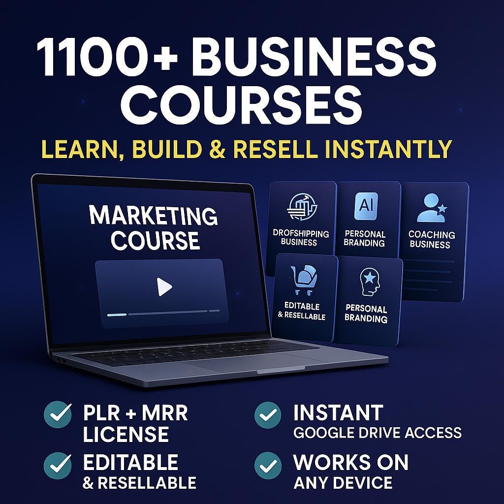 1100+ Business Courses Bundle Online Business Training Digital Products ...