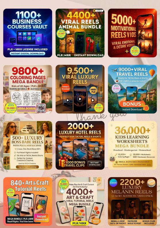 Full Digital Store Access | Lifetime PLR MRR Products | All Current ...