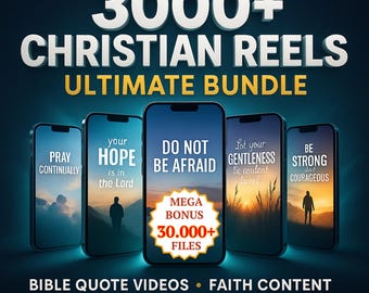 3000+ kristna mallar för PLR, MRR, återförsäljningsrättigheter, bibelcitat, tro, innehåll, Canva-mallar